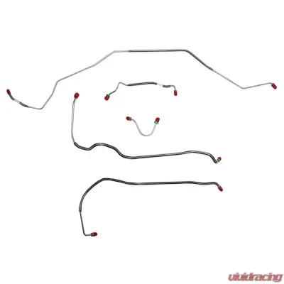 Fine Lines Front Brake Line Kit For 68 Chevrolet Malibu SS Chevelle SS El Camino SS Super Sport Only w/ Power Disc Brakes Front 5 Piece Brake Set Stainless - CKT6806SS