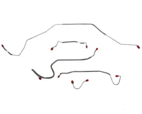Fine Lines Front Brake Line Kit For 68 Chevrolet Malibu SS Chevelle SS El Camino SS Super Sport Only w/ Manual Disc brakes Front 5 Piece Brake Set Steel