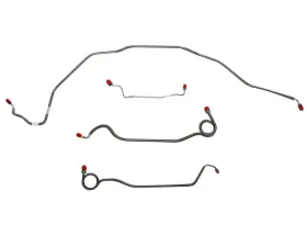 Fine Lines Front Brake Line Kit For 69-72 Chevrolet Chevelle Malibu El Camino w/ Standard Drum Brakes Front 4 Piece Brake Set Stainless