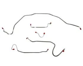 Fine Lines Front Brake Line Kit For 69 Chevrolet Chevelle Malibu El Camino w/ Manual Disc Brakes Front 5 Piece Brake Set Steel