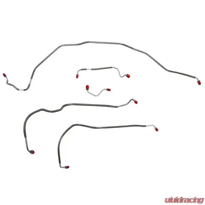 Fine Lines Front Brake Line Kit For 70 Chevrolet Chevelle Malibu El Camino w/ Power Disc Brake Front 5 Piece Brake Set Stainless - CKT7003SS