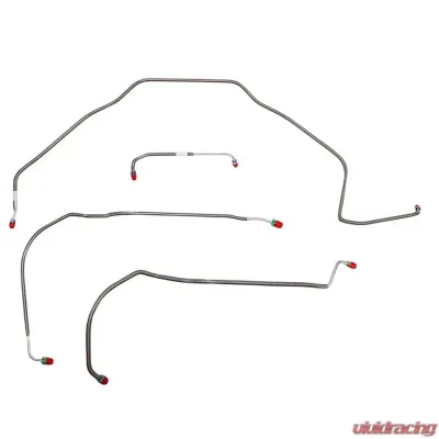 Fine Lines Front Brake Line Kit For 71-72 Chevrolet Chevelle Malibu El Camino w/ Power Disc Brakes Front 4 Piece Brake Set Steel - CKT7103OM