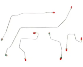 Fine Lines Front Brake Line Kit For 00-07 Ford Taurus/Mercury Sable Rear Drum Stainless
