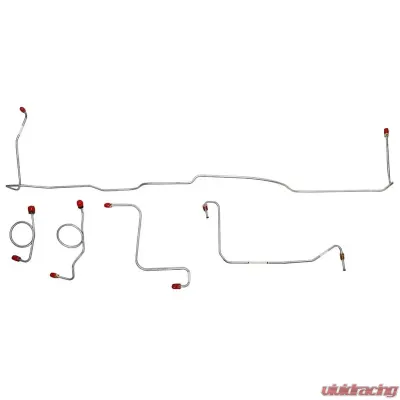 Fine Lines Front Brake Line Kit For 67 Ford Fairlane w/ Standard Drum Brakes Front 5 Piece Brake Set Steel - DKT6701OM