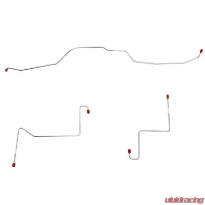 Fine Lines Front Brake Line Kit For 67 Ford Fairlane w/ Power Disc 8 Piece Set Steel - DKT6703OM