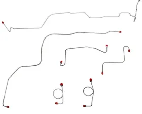 Fine Lines Front Brake Line Kit For 68-69 Ford Fairlane Torino w/ Standard Drum Brakes Front 6 Piece Steel