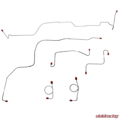 Fine Lines Front Brake Line Kit For 68-69 Ford Fairlane Torino w/ Standard Drum Brakes Front 6 Piece Steel - DKT6801OM