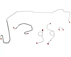 Fine Lines Front Brake Line Kit For 70-71 Mopar E-Body Power Disc w/o Hemi 1 Piece Rear Line Right Front Routes Under Frame 5 Piece Stainless