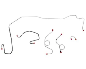 Fine Lines Front Brake Line Kit For 70-71 Mopar E-Body Power Disc w/o Hemi Right Front Routes Under Frame 5 Piece Stainless