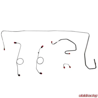 Fine Lines Front Brake Line Kit For 70-71 Mopar E-Body w/ Hemi Power Disc Right Front Under Frame Stainless - EKT7007SS