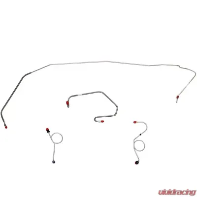 Fine Lines Front Brake Line Kit For 70-74 Mopar E-Body From Manual Drum to Power Disc Using Cantilever Booster Works w/ QPV001 Combination Valve Steel - EKT7013OM