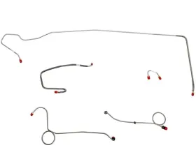 Fine Lines Front Brake Line Kit For 71 Mopar E-Body Hemi Power Disc 1 Piece Rear Line Right Front Line Routes Over Frame 5 Piece Set Steel