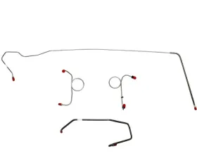 Fine Lines Front Brake Line Kit For 72-73 Mopar E-Body Manual Disc Right Front Line Routed Over Frame Rail on Passenger Side 4 Piece Brake Set Stainless