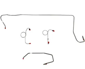 Fine Lines Front Brake Line Kit For 74 Mopar E-Body Manual Disc Right Front Line Routed Under Frame Rail on Passenger Side 4 Piece Brake Set Stainless