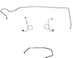 Fine Lines Front Brake Line Kit For 74 Mopar E-Body Manual Disc Right Front Line Routed Over Frame Rail on Passenger Side 4 Piece Brake Set Stainless