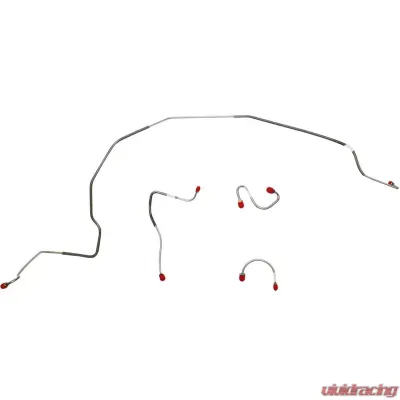 Fine Lines Front Brake Line Kit For 67-68 Pontiac Firebird Standard Drums Front 4 Piece Brake Set Steel - FKT6706OM