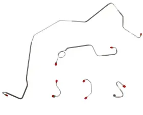 Fine Lines Front Brake Line Kit For 67-68 Firebird Power Disc Steel