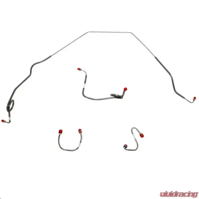 Fine Lines Front Brake Line Kit For 69 Pontiac Firebird Standard Drums Front 4 Piece Brake Set Stainless - FKT6902SS