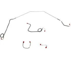 Fine Lines Front Brake Line Kit For 69 Chevrolet Camaro 69-73 Nova Power Drum Brakes Front 4 Line Kit Stainless