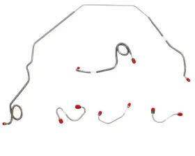 Fine Lines Front Brake Line Kit For 69 Pontiac Firebird Power Disc Front 5 Piece Brake Set Steel