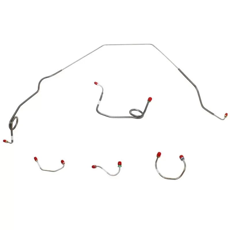 Fine Lines Front Brake Line Kit For 69 Chevrolet Camaro Standard Disc Brakes Front 5 Line Kit Stainless - FKT6908SS