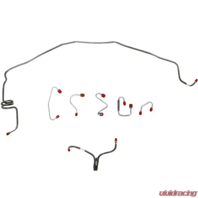 Fine Lines Front Brake Line Kit For 70 Chevrolet Camaro/Pontiac Firebird Power Disc Brakes Front 7 Piece Line Kit w/o Armor on Proportioning Valve Line Steel - FKT7005OM
