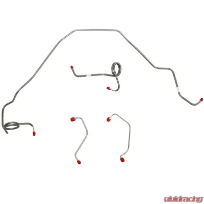 Fine Lines Front Brake Line Kit For 81 Chevrolet Camaro/Pontiac Firebird Power Disc Brakes Front 4 Set Steel - FKT8101OM