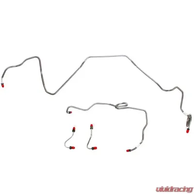 Fine Lines Front Brake Line Kit For 86-89 Chevrolet Camaro/Pontiac Firebird 2.5L 4cyl. 86 2.8L 6 Cylinder 1st Design Fine Thread Fittings in M/C Front 4 Piece Brake Set Stainless - FKT8601SS