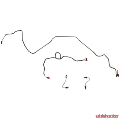 Fine Lines Front Brake Line Kit For 89-92 Chevrolet Camaro/Pontiac Firebird w/ 2.8L/3.1L 6 Cylinder 2nd Design Course Threads in M/C Front 4 Piece Brake Set Stainless - FKT8901SS