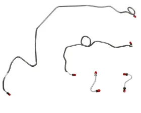 Fine Lines Front Brake Line Kit For 89-92 Chevrolet Camaro/Pontiac Firebird w/ 5.0L/5.7L 8 Cylinder 2nd Design Course Threads in M/C Front 4 Piece Brake Set Stainless