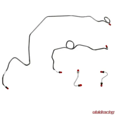 Fine Lines Front Brake Line Kit For 89-92 Chevrolet Camaro/Pontiac Firebird w/ 5.0L/5.7L 8 Cylinder 2nd Design Course Threads in M/C Front 4 Piece Brake Set Stainless - FKT8902SS