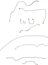 Fine Lines Complete Brake Line Kit For 95-01 Jeep Cherokee Non ABS Complete Steel                                     - CBK0002OM - Image 2