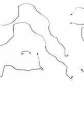 Fine Lines Complete Brake Line Kit For 99-03 Solara W/ABS 4 Wheel Disc V6 Complete Steel                                     - CBK0031OM - Image 2