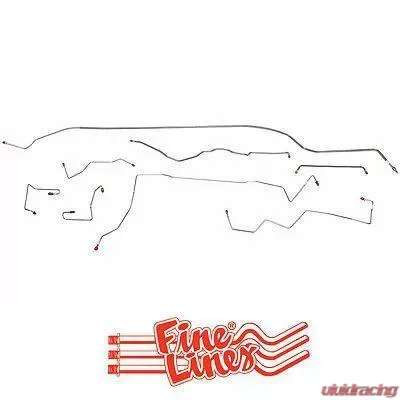 Fine Lines Complete Brake Line Kit For 95-96 Jeep Grand Cherokee All Models Complete Stainless - CBK0034SS