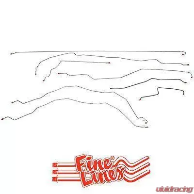 Fine Lines Complete Brake Line Kit For 01-07 GM 2500HD/3500 6.6L or 8.1 Liter Crew Cab/Short Bed non Dually Complete Stainless - CBK0073SS