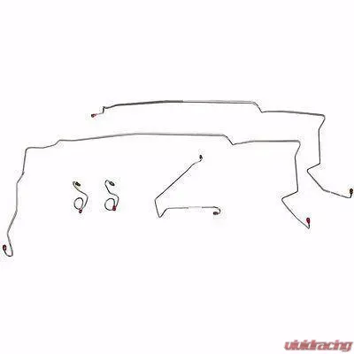 Fine Lines Complete Brake Line Kit For 87-93 Ford Mustang V8 w/o Sub Frame Connectors Complete Brake Line Steel - CBK0081OM