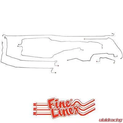 Fine Lines Complete Brake Line Kit For 99-02 GM 1500 Truck 4WD Reg Cab/Long Bed Complete Stainless - CBK0098SS