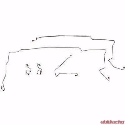 Fine Lines Complete Brake Line Kit For 87-93 Ford Mustang w/ Complete Subframe Connectors Complete Steel - CBK0119OM