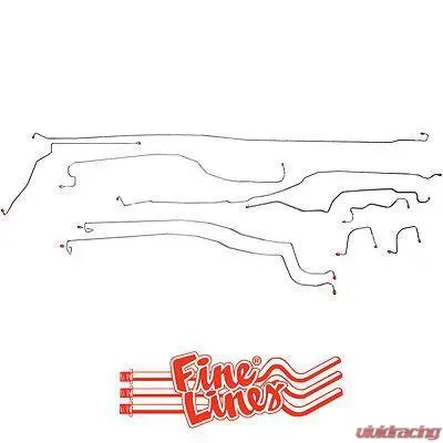 Fine Lines Complete Brake Line Kit For 03-04 GM 1500 Truck 4WD Reg Cab/Short Bed Complete Steel - CBK0200OM