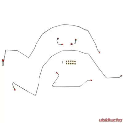 Fine Lines Complete Brake Line Kit For 55 Chevrolet Bel Air with Manual Brakes and Single Exhaust Complete Stainless - CBK0219SS