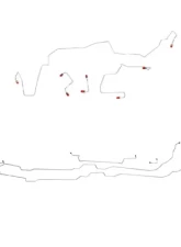 Fine Lines Complete Brake Line Kit For 2005-09 Chevrolet Equinox 4WD All-Wheel ABS Complete Steel                                     - CBK0233OM - Image 2