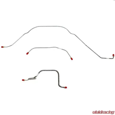 Fine Lines Front Brake Line Kit For 61-62 Ford Galaxie Standard Brakes 3 Piece Set Stainless - GKT6101SS