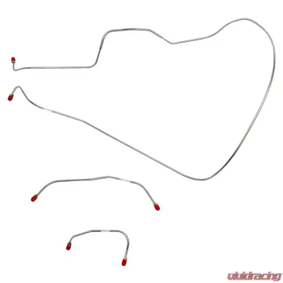Fine Lines Front Brake Line Kit For 61-62 Ford Galaxie Hi-Performance 3 Piece Set Stainless - GKT6102SS