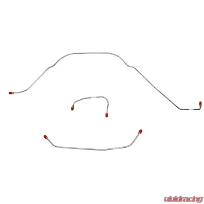 Fine Lines Front Brake Line Kit For 63-64 Ford Galaxie Standard Brakes 3 Piece Set Stainless - GKT6301SS