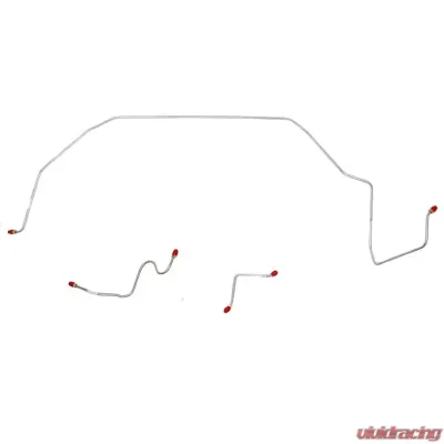 Fine Lines Front Brake Line Kit For 65 Ford Galaxie Standard Brakes 3 Piece Set Stainless - GKT6501SS
