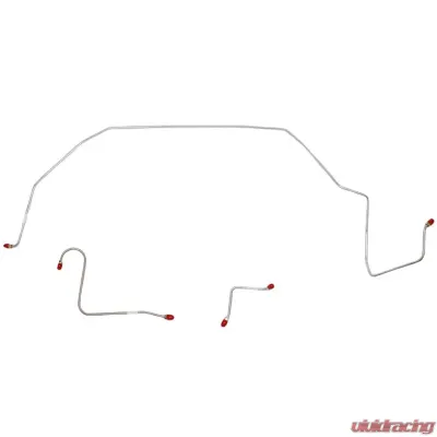 Fine Lines Front Brake Line Kit For 65 Ford Galaxie w/ Power Brakes Front 3 Piece Brake Set Stainless - GKT6502SS