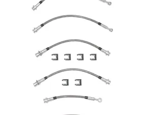 Fine Lines Brake Hose Kit For 93-97 GM F-Body Kit 6pcs Braided Stainless