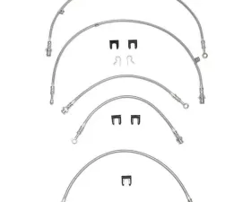 Fine Lines Brake Hose Kit For 00-06 GM 1500 2WD Non Traction Control SUV Kit 5pcs Braided Stainless