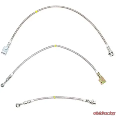 Fine Lines Brake Hose Kit For 97-04 Ford F-150 4WD Kit 5pcs Braided Stainless - HSK0014SS