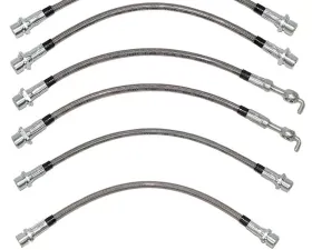 Fine Lines Brake Hose Kit For 08-14 Toyota Tundra Kit 6pcs Braided Stainless